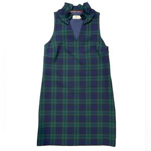 VINEYARD VINES | Plaid Meredith Dress Sleeveless Ruffle Neck Size 4